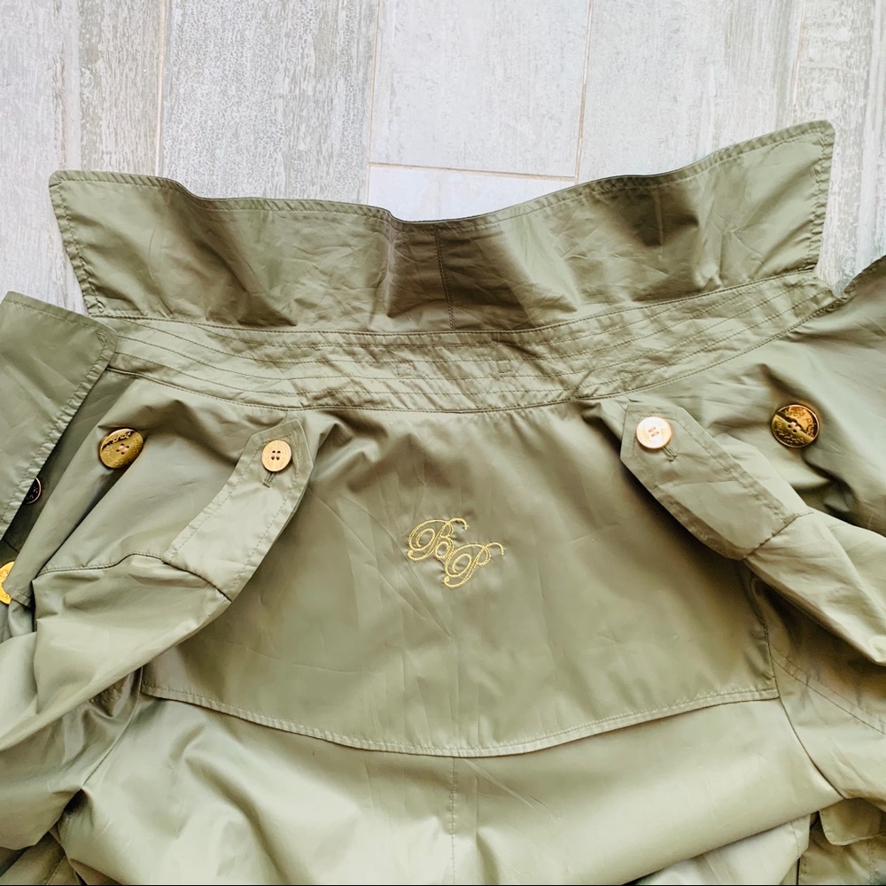 Baby Phat Double-Breasted Green Chameleon Leopard Camo Green Trench Coat - Picture 14 of 16